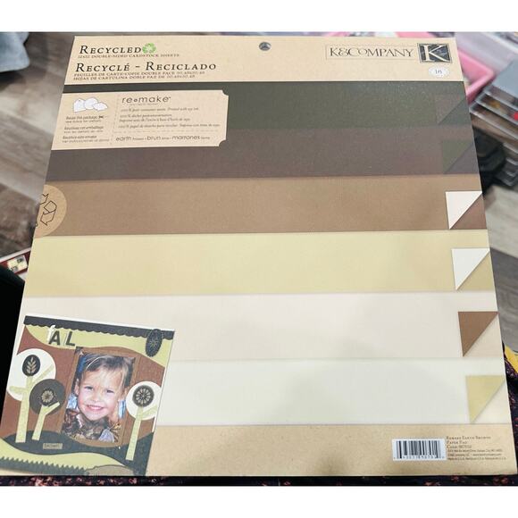 New- 12" x 12"  K&Company Recycled Paper pad - Picture 1 of 2